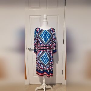 Calvin Klein Geometric Midi Dress Size Medium